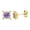 Gold, variant on 14K Gold Plated Purple Cubic Zirconia Star Shape Stud Earrings, Hypoallergenic 925 Sterling Silver Post for Women