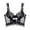 Black, variant on Women's Floral Lace Trim Underwire Bra Bralette Underwear Everyday Bra