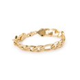 thumbnail image 1 of Pulsera Figaro 3x1 13mm Unisex 22cm Chapa de Oro 18K Ametrinaa MPCA0014-22, 1 of 5