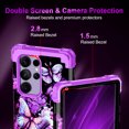 thumbnail image 3 of Casetego for Samsung Galaxy S24 Ultra 5G Case,Glow in The Dark Three Layer Heavy Duty Shockproof Protection Hard Plastic Bumper+Soft Silicone Protective 6.8 inch Case,Purple Butterfly, 3 of 8