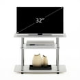 thumbnail image 5 of Furinno Turn-N-Tube No Tools 3-Tier TV Stands, White Oak/Chrome, 5 of 6