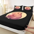 thumbnail image 4 of Erosebridal Kawaii Capybaras Bed Sheets,Cute Animal Capybara Decorations King Sheets For Kids Teens 4pcs, 4 of 6
