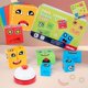 thumbnail image 4 of Bloques de construcción de cubos de Rubik con expresión que cambian de cara, caja de hierro, juguetes de batalla para niños, juego de mesa entre padres e hijos, juguetes de nivel de desafío de madera, 4 of 5