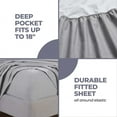 thumbnail image 5 of Superior Melange Flannel Cotton Sheet Set, California King, Grey, 5 of 11