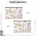 thumbnail image 2 of Hirioo Spring Flowers Birds for Paper Reusable Cosmetic Bag Zipper Encouragement Travel Pouch Toiletry Bag for Women Girls, 2 of 7