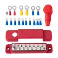 thumbnail image 3 of 12 Terminal Power Distribution Block Bus Bar 48V Accessories Replacement Easy to Install with Terminals for Boat Marine Use red, 3 of 8