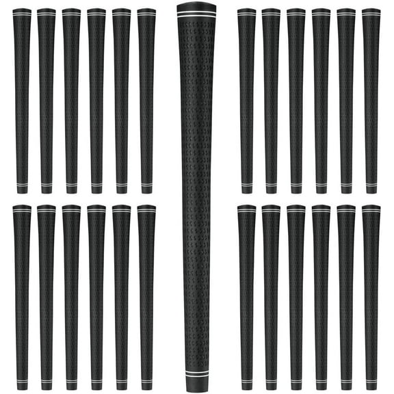 Karma Revolution Black Standard Golf Grips 25-Piece Bulk Pack