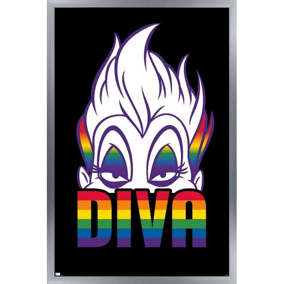 Disney - Ursula - Diva Wall Poster, 14.725" x 22.375", Framed