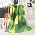 thumbnail image 2 of Green and Yellow Modern Art Geometric Blanket,Comfortable Soft Flannel Throw Blanket,All Season,Warm Lightweight Blankets for Sofa Bed Couch Living Room Chair,60"x80"(150x200cm), 2 of 4