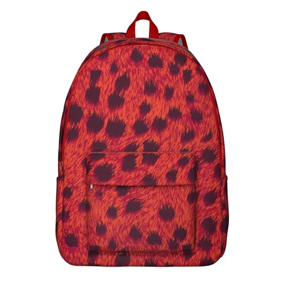 Leopard Print Backpack for School,Cute School Bag,Schoolbag with Adjustable Shoulder Straps & Padded Back,15.7"x11.8"x5.5"