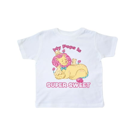 

Inktastic My Pops Is Super Sweet Cotton Candy Lions with Pink Mane Gift Toddler Boy or Toddler Girl T-Shirt