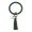Olive Green, variant on Naierhg 2Pcs Fashion Women Tassel Charm Wristlet Faux Leather Keychain Key Ring Holder Gift