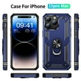 thumbnail image 2 of Designed for iPhone 15 Pro Max Case, Military Grade Protective Phone Case Cover with Enhanced Metal Ring Kickstand [Support Magnet Car Mount] Compatible with iPhone 15 Pro Max, Blue, 2 of 6