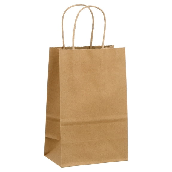 Brown Kraft Paper Bags, 5.25"x3.5"x8.25", 25ct