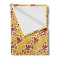 thumbnail image 2 of Autumn Soft Flannel Fleece Blanket, Seasonal Leaves and Trees Warm Fall Season Color Palette Composition, Cozy Plush for Indoor and Outdoor Use, 70" x 90", Orange and Pastel Yellow, by Ambesonne, 2 of 5