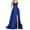Navy, variant on New Years Eve Dresses For Women Elegant Halter Backless Satin Spaghetti Side Slit With Pockets Party Dress