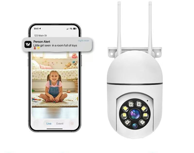 4PCS Hawkray AI Intelligent Surveillance Camera - 911 Alarm Easy Install Quick Setup Full Color Night Vision Two Way Audio Motion Detection Security System