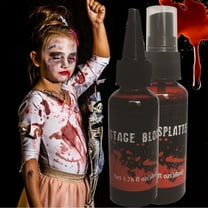 Halloween Fake Blood Plasma Prop - In Dropper & Spray Bottle, Creates Spooky Horror Effects, Perfect for Halloween Costumes, Parties, houses, 50ml, A