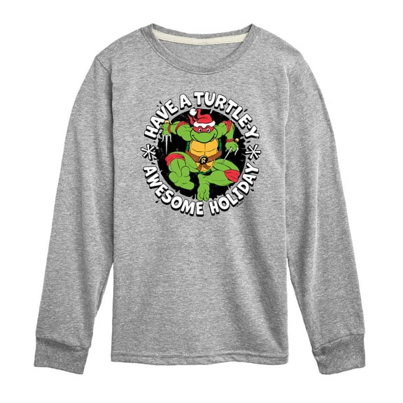 Teenage Muntant Ninja Turtles - Have A Turtley Awesome Holiday - Toddler And Youth Long Sleeve Graphic T-Shirt