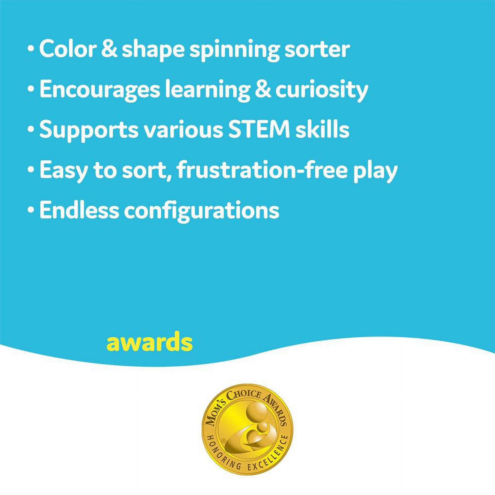 Yookidoo Shape ‘N’ Spin Gear Sorter. A Developmental Activity Toy for Kids Ages 1-3. Toddlers Montessori Sortering Game with Multiple Colors and Shapes, That Also Spins.