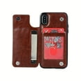 thumbnail image 4 of Étui Portefeuille en Cuir Premium - Double Fermeture Magnétique, Support, Antichoc et Résistant aux Rayures, Multiples Emplacements pour Cartes - Parfait pour IPhone 15 14 13 12 11 Pro Max XR TP Max SE 2022/2020 7 8 Plus, 4 of 5