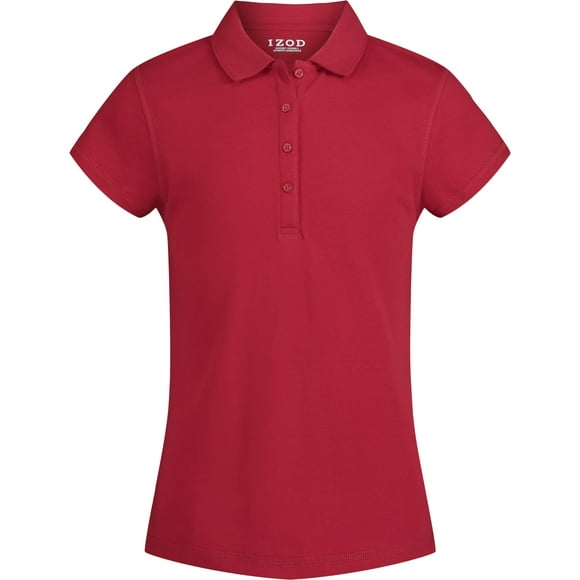 Polo IZOD para Niña, Uniforme Escolar, Sensorial, Rojo, Talla 14
