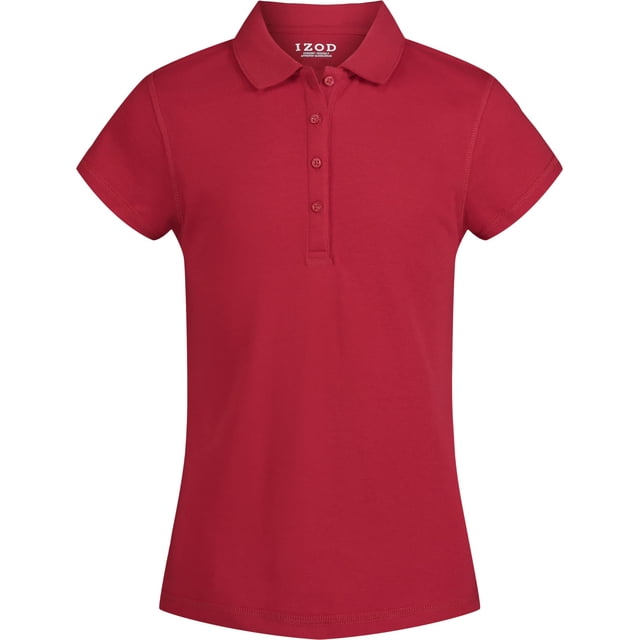 Polo IZOD para Niña, Uniforme Escolar, Sensorial, Rojo, Talla 14