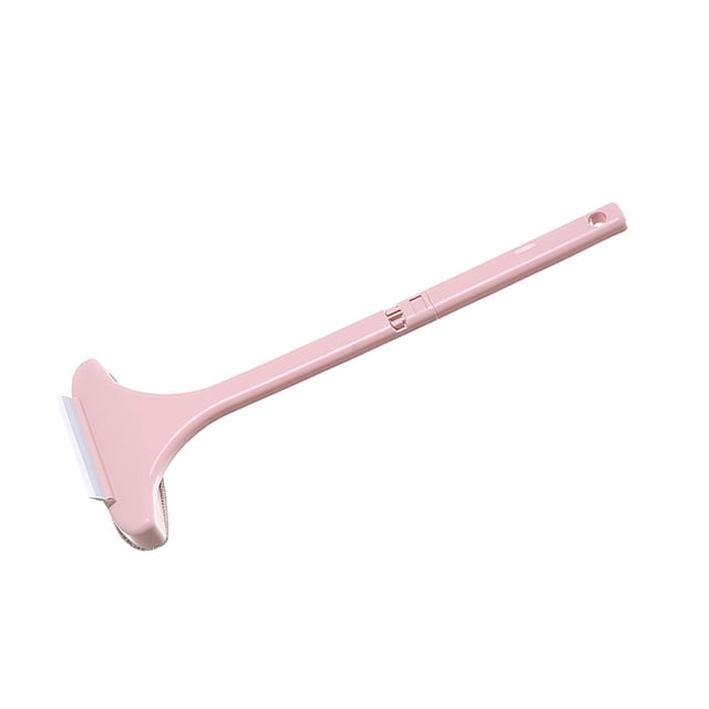 Matsuzay Cepillo de limpieza 2 en 1, raspador de vidrio, cepillo de limpieza de polvo de ventana desmontable, paño de mango largo, herramienta de Suministros de limpieza para el hogar Rosado Matsuzay HA002649-02