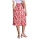 thumbnail image 3 of Faldas Midi Peasant de Mujer INSPIRE CHIC con Cintura Elástica A-Line de Flores Ditsy Rojas y Azules XL, 3 of 6