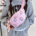 thumbnail image 4 of Bolso bandolera Sanrio Kuromi Cinnamoroll Bolso de pecho Bolsa de almacenamiento My Melody Hello Kitty Bolso de hombro Pochacco Riñonera de viaje para niña, 4 of 5