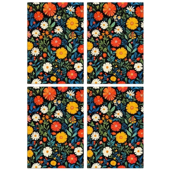 4 Pcs Funny Kitchen Towels,Pioneer Flower Microfiber Dish Towels,Kitchen Tea Towels,Kitchen Towel Set (18" X 26")