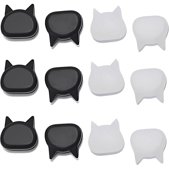 Glasses Ear Grips - Eyeglasses Silicone Holder Anti-Slip Hooks Safety Eyewear Retainer for Sunglasses Myopia or Presbyopia Glasses Cute Cat Shape 6 Pairs