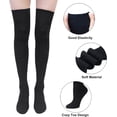 thumbnail image 2 of YooGuoGuo 4 Pairs Thigh High Socks for Women Knit Long Over the Knee Socks Knee High Socks Gifts, 2 of 6