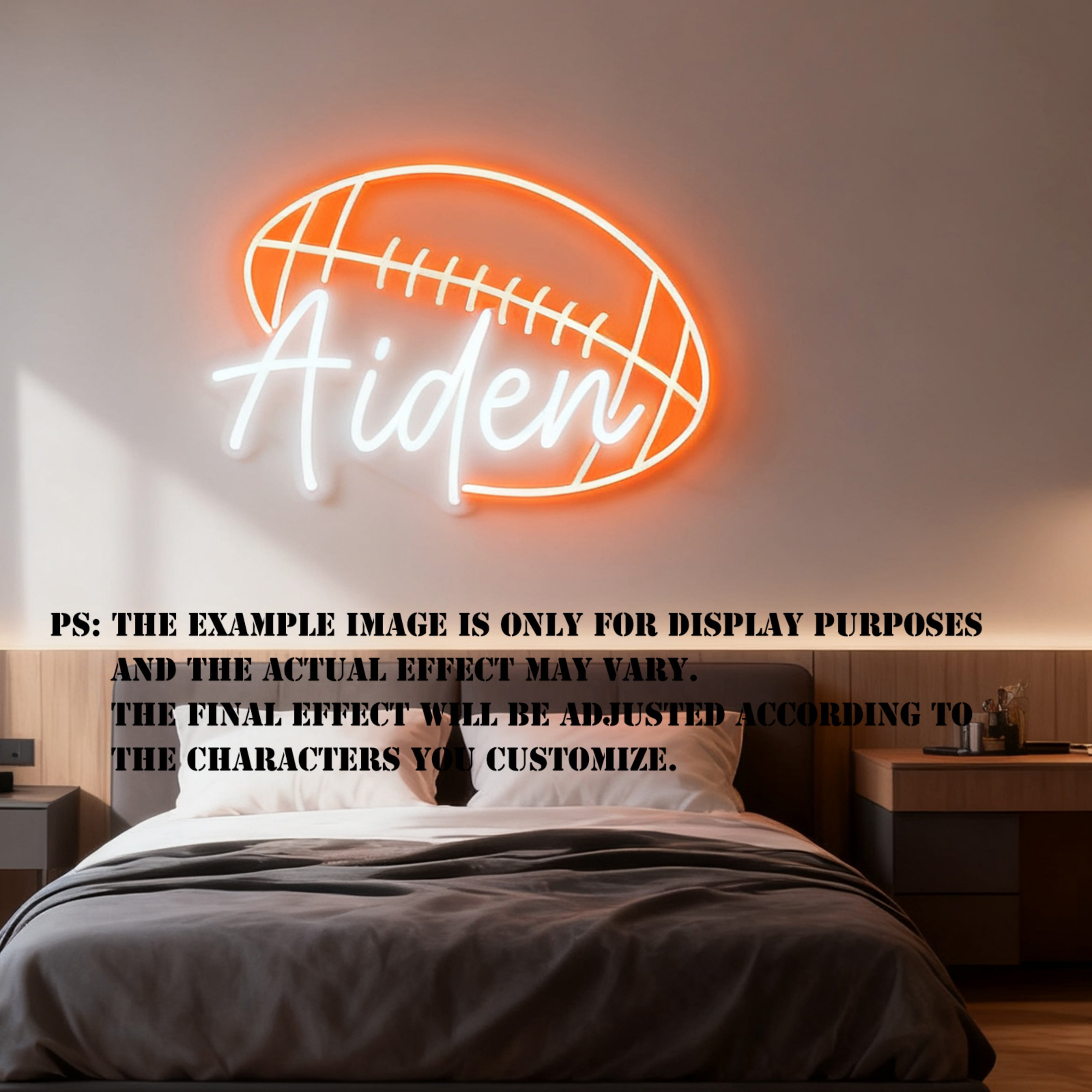 UPONRAY Football Custom Neon Signs, Usb Powered with Adjustable Brightness Wall Decor for Gifts, Green, 18 inch