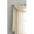 thumbnail image 2 of Jane - Rod Pocket Semi-Sheer Curtains - 2 Pieces - Total size 108"W x 95"L - Beautiful, Natural Light Flow, Material, Durable - for Bedroom, Living Room, Kid's Room And Kitchen (Beige), 2 of 2