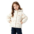 thumbnail image 3 of CPNG Toddler Baby Girls Hooded Jacket Full Zip Waterproof Windproof Windbreaker Coat with Cute Print Kids Lightweight Outdoor Jacket, 3 of 5