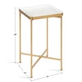 thumbnail image 2 of Kate and Laurel Celia Table d'Appoint Carrée Moderne, 14 x 14 x 26, Blanc et Or, Table Pliante en Métal pour Rangement et Exposition, 2 of 7