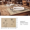 thumbnail image 3 of Placemats Set of 6, Black Khaki Woven Placemat, Linen Place Mats for Kitchen/Dining Tables, Spring Flora Washable Table Mats for Party, 3 of 8
