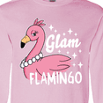 thumbnail image 4 of Inktastic Glam Pink Flamingo with Pearls Long Sleeve T-Shirt, 4 of 5