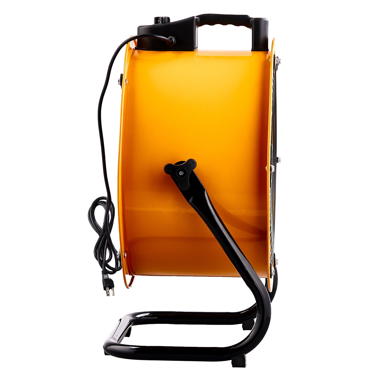 Barrel Fan 110V 218W 18in Floor Barrel Fan Mobile Fan with Handle Copper Motor Orange-Yellow Air Circulation Industrial Fan