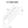 thumbnail image 2 of Dainolite V1230-5W-PC  Vanity, 2 of 3