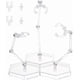 thumbnail image 1 of Soporte para figuras de acción de 3 piezas, transparente, para exhibición de figuras de acción, base empalmable, compatible con figuras HG, RG y SHF a escala 1/144., 1 of 9