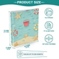 thumbnail image 3 of FORMRS 3 Ring Binder 1.5 inch with Pockets Set of 2 Clip Board 200 Sheets Capacity, Blue Beach Pattern, 3 of 8