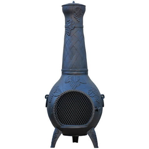 Gardener Select Cast-Iron Grape Chiminea, Black by Gardener Select