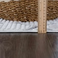 thumbnail image 3 of Hauteloom Broadway Collection Living Room Area Rug - Moroccan Trellis Farmhouse - High Low Fringe Carpet - White, Cream, Gray - 5'3" x 7'3", 3 of 6