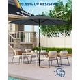 thumbnail image 2 of Gaderth 10FT Patio Umbrella With Solar Lights,Solar Led Patio Umbrella,Outdoor Market Umbrella,Table Umbrella With Tilt Crank,LED Lights,8 Ribs For Garden Pool Deck Backyard Beach,Without Base, 2 of 7
