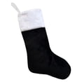 thumbnail image 3 of Christmas Decorations Hangs Christmas Stockings 17 Inch Black Plush Christmas Hanging Stockings With White Cuff For Fireplace Christmas Tree Home Decoration Household Object, 3 of 4