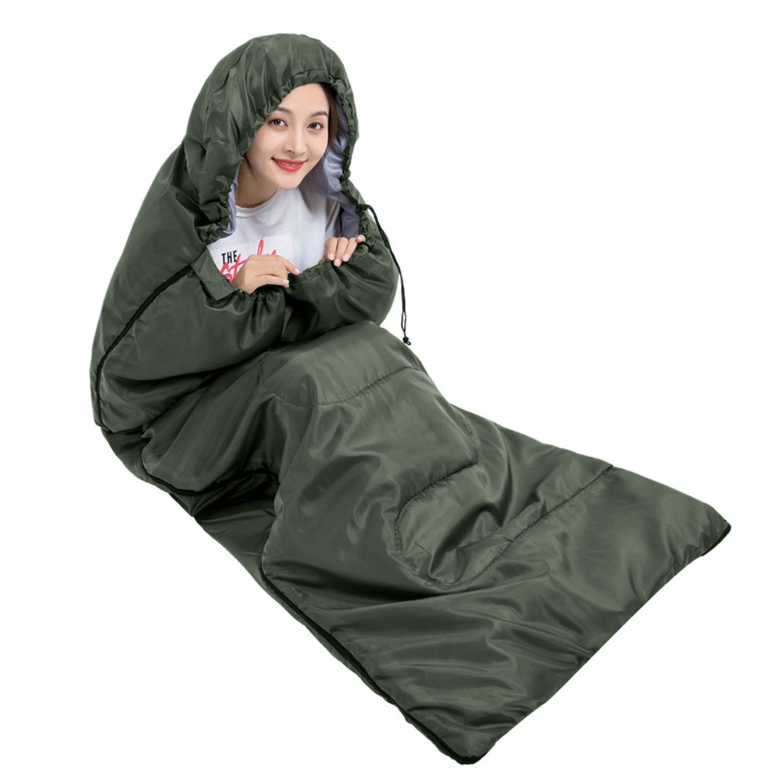 XL Sleeping Bag for Adults, Wide and Warm Camping Sleeping Bag with Hood, Lightweight Envelope Design, Suitable for Cool or Warm Weather, 700g, Portable Weekly Price Drops & Special Offers
