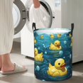 thumbnail image 5 of Rubber Duck Cool Yellow Ducks Foldable Laundry Hamper with Handle Storage Basket for Clothes Toys & Organizing, 5 of 6