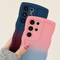 thumbnail image 4 of Liquid Spray Oil Painting Gradient Colour Phone Case, Silicone Soft Case, Cute Curly Wave Bezel for Samsung Galaxy S23 S22 S21 S20 Ultra Plus FE Phone Case (P5,S23 Ultra), 4 of 7
